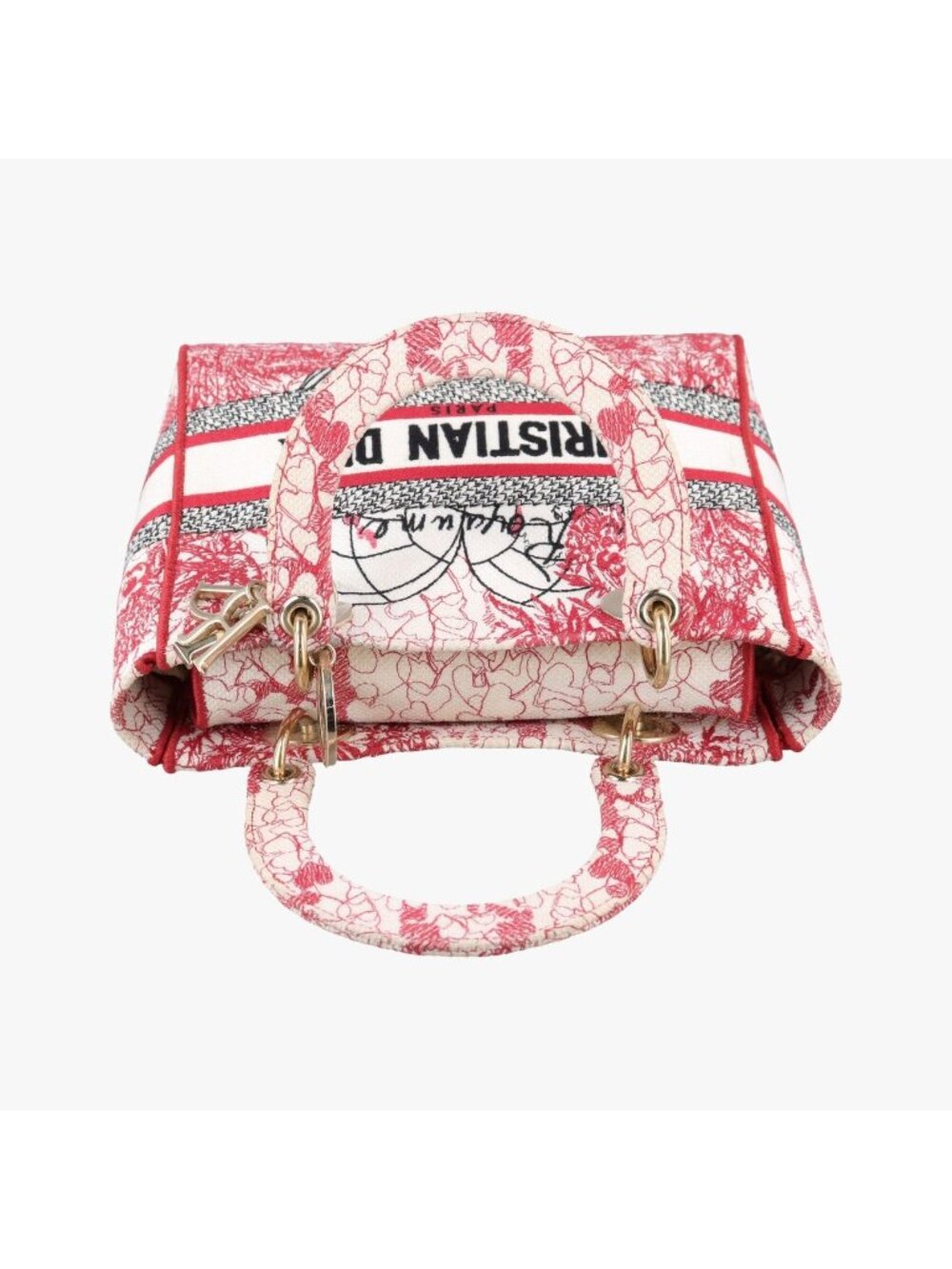 ★SOLD★ Dior D-light Royaume Red Multicolor Canvas Messenger - Picture 8 of 15